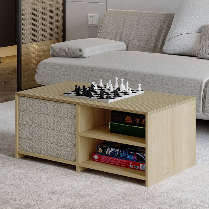 Hanah Home Juego de mesas de café Gord - Warm Oak, Sapphire Oak